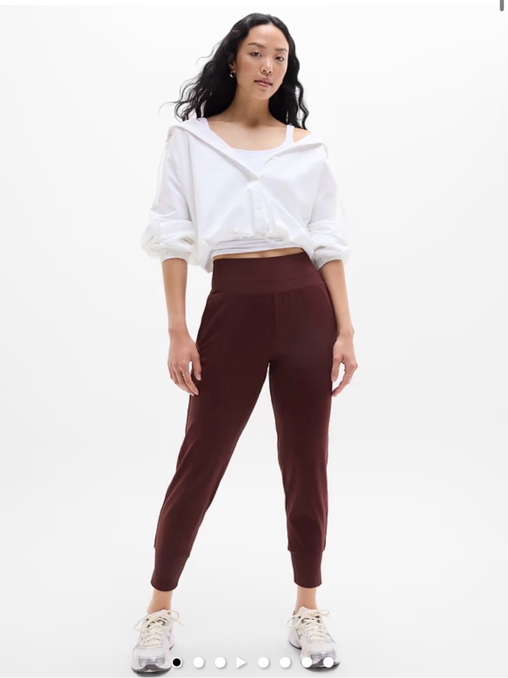 Athleta Venice Women's High-Rise Maroon Jogger Pants